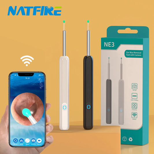 NATFIRE / Nettoyant pour les oreilles avec camera LED intégré